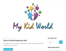 Tablet Screenshot of mykidworld.com